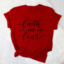 Load image into Gallery viewer, &quot;Faith Over Fear&quot; Women&#39;s Premium Tee Shirts