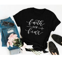 Load image into Gallery viewer, &quot;Faith Over Fear&quot; Women&#39;s Premium Tee Shirts